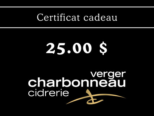 Certificat cadeau - Boutique Charbonneau