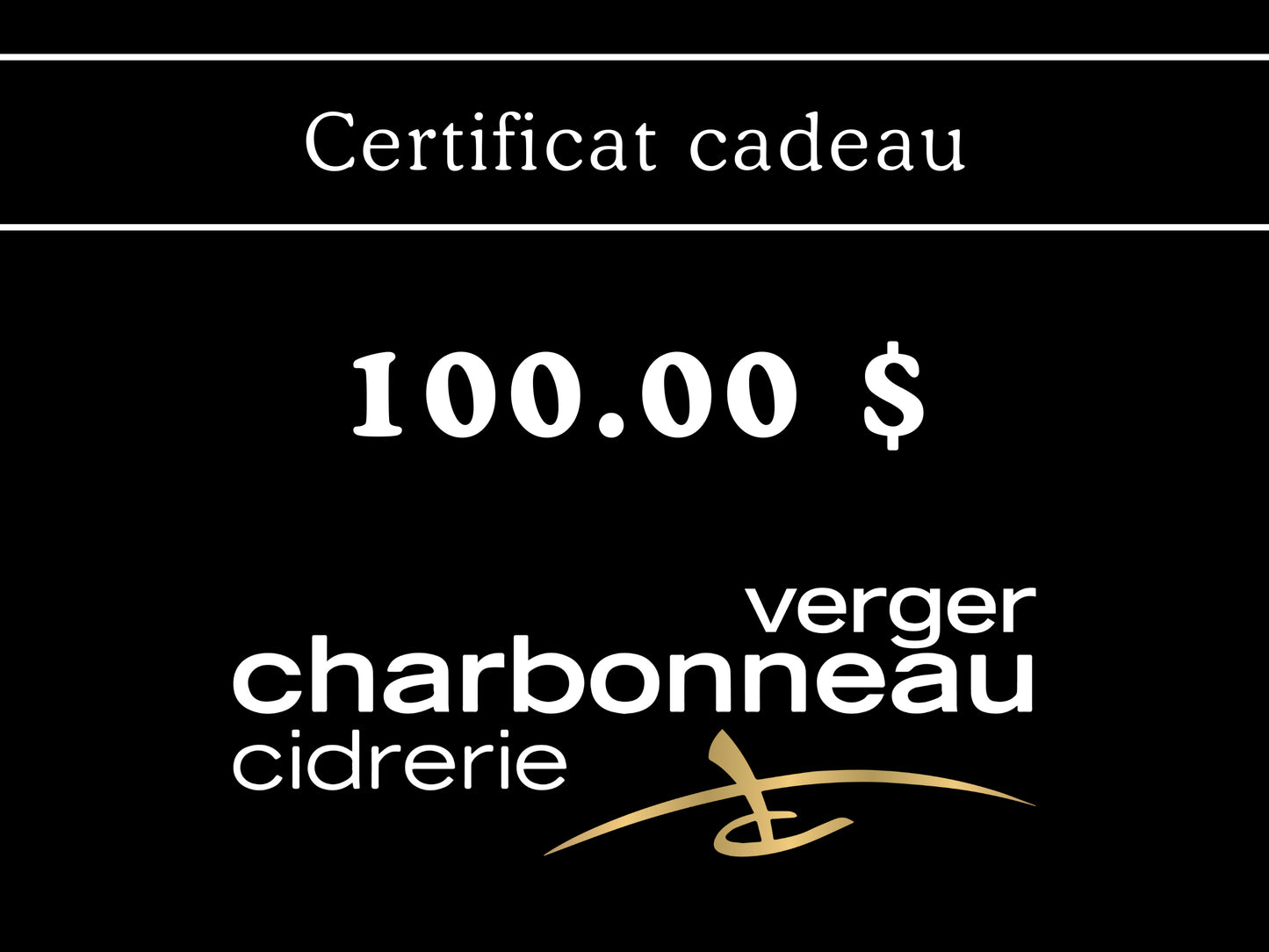 Certificat cadeau - Boutique Charbonneau