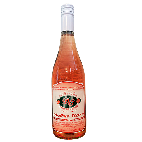 Moût de pommes pétillant - Pommes et Fraises - Sans alcool - 750 ml